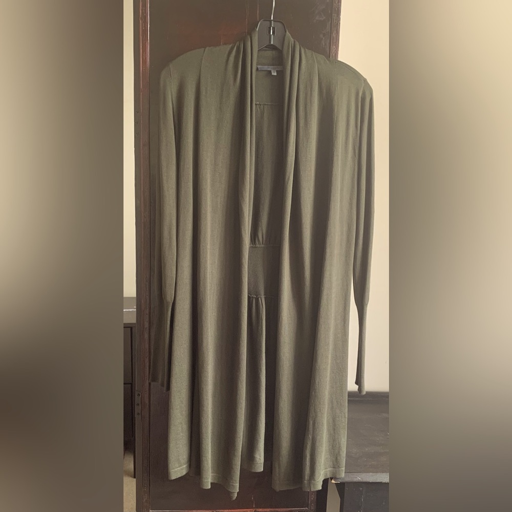 Cassis dark green cardigan. Size XS.